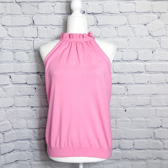 Milly Tops - NWT Milly Pink Gathered Shell Knit Top Revolve